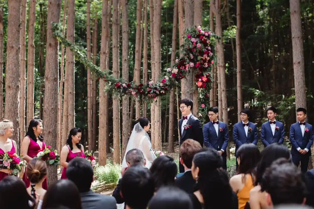 Photo Gallery" Ceremonies in the Pine Grove, and Cocktail Hour at the Hilltop