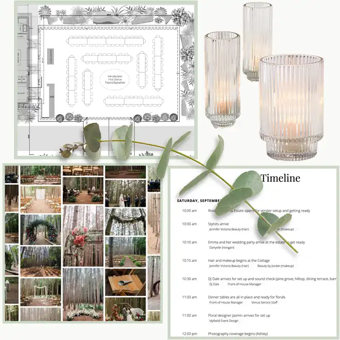 The wedding coordination and planning tools fee at Roxbury Barn & Estate