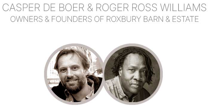 The founders and owners of Roxbury Barn & Estate